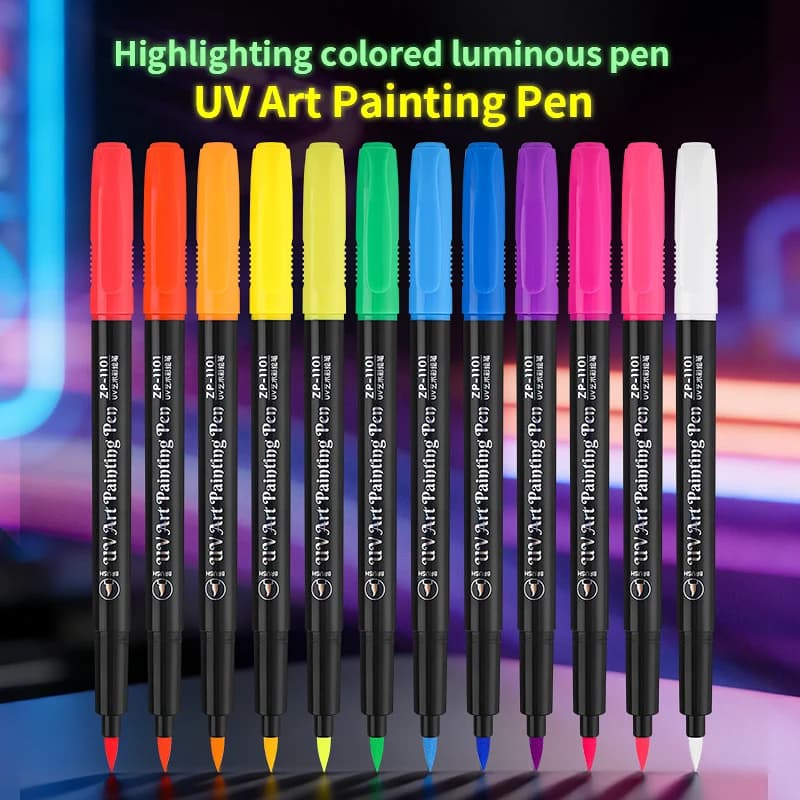 12 Color Double Line Outline Art Pen Marker Pen DIY Graffiti Outline Marker Pen Highlighter Scrapbook Diary Poster Card