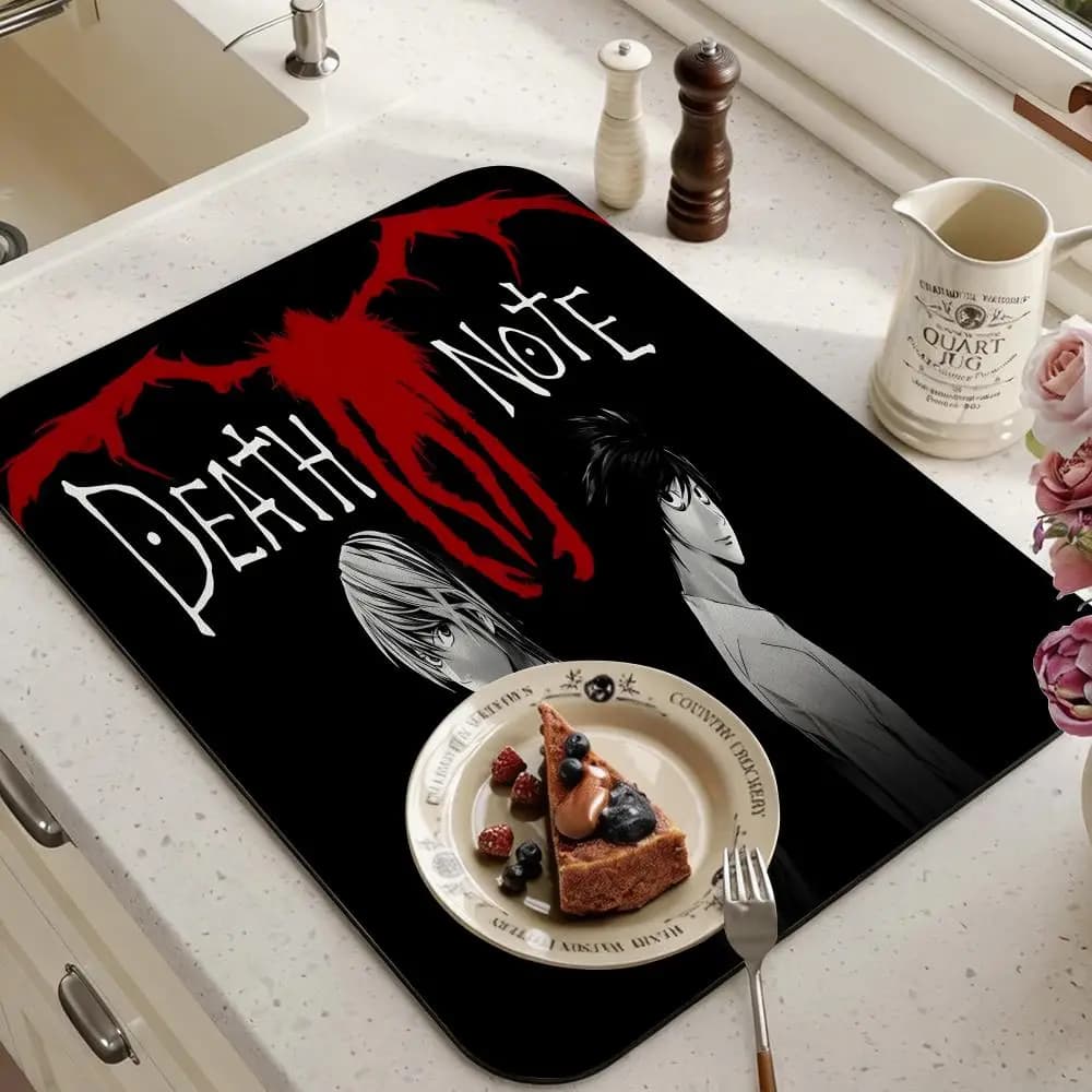 Tappetino Anime Death Note in Diatomite Ecologica, Antibatterico e Anti-Odore per Cucina e Bagno