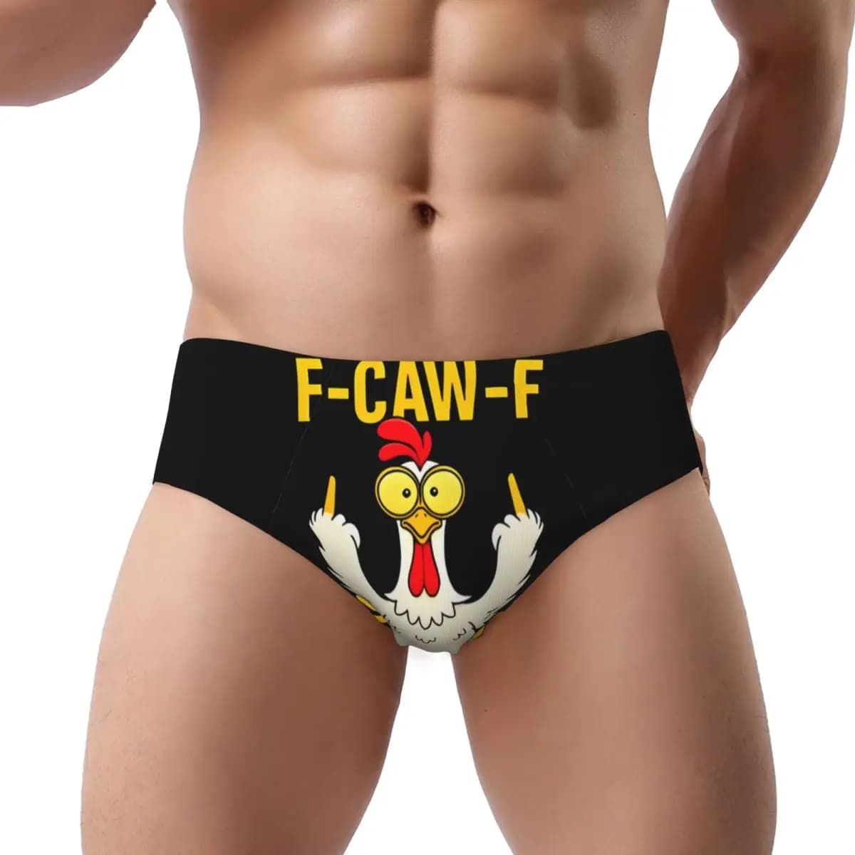 Uomini personalizzati Divertenti F-Caw-F Pollo FCAWF Mutandine Intimo Maschile Slip morbidi Mutande