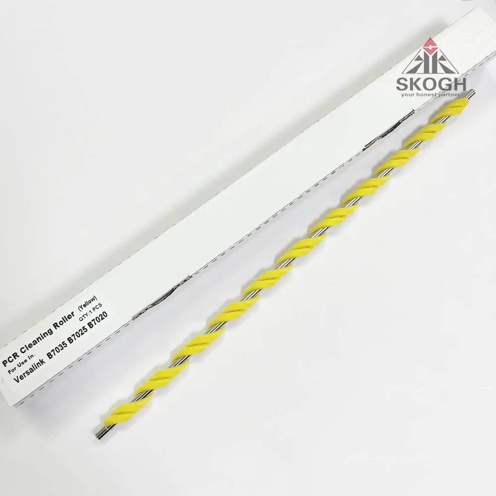 4X Cleaning Roller Yellow for Drum WC 7120 7125 7220 7225 for Xerox VersaLink B7000 B7020 B7025 B7030 S2110, Brush Roller in Spiral Foam