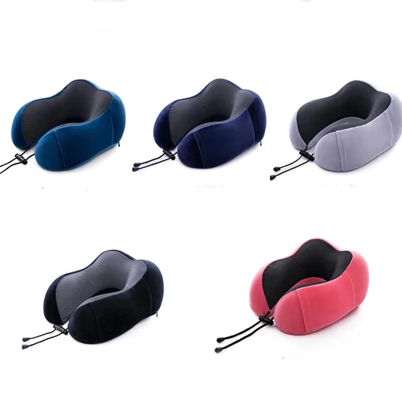 Morbido cuscino per il collo in memory foam a forma di U Cuscino da viaggio Massaggio Cuscino per il collo Cuscino per aereo per dormire Biancheria da letto per l'assistenza sanitaria cervicale