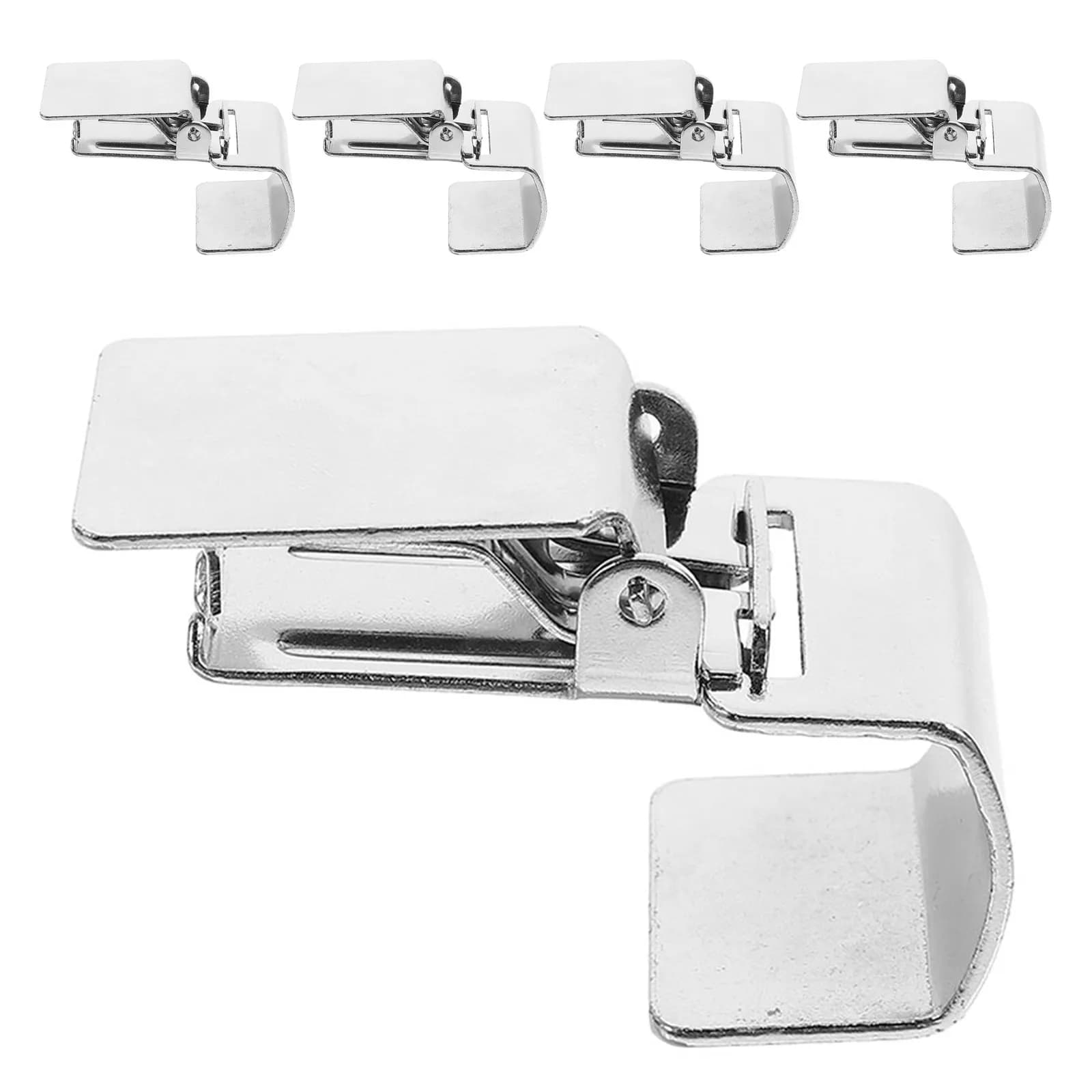5Pcs Modern Silver Metal Carpet Clips for Rugs Curtains Tapestries Quilts Bathroom Mats Stair Runners Store Display Holder
