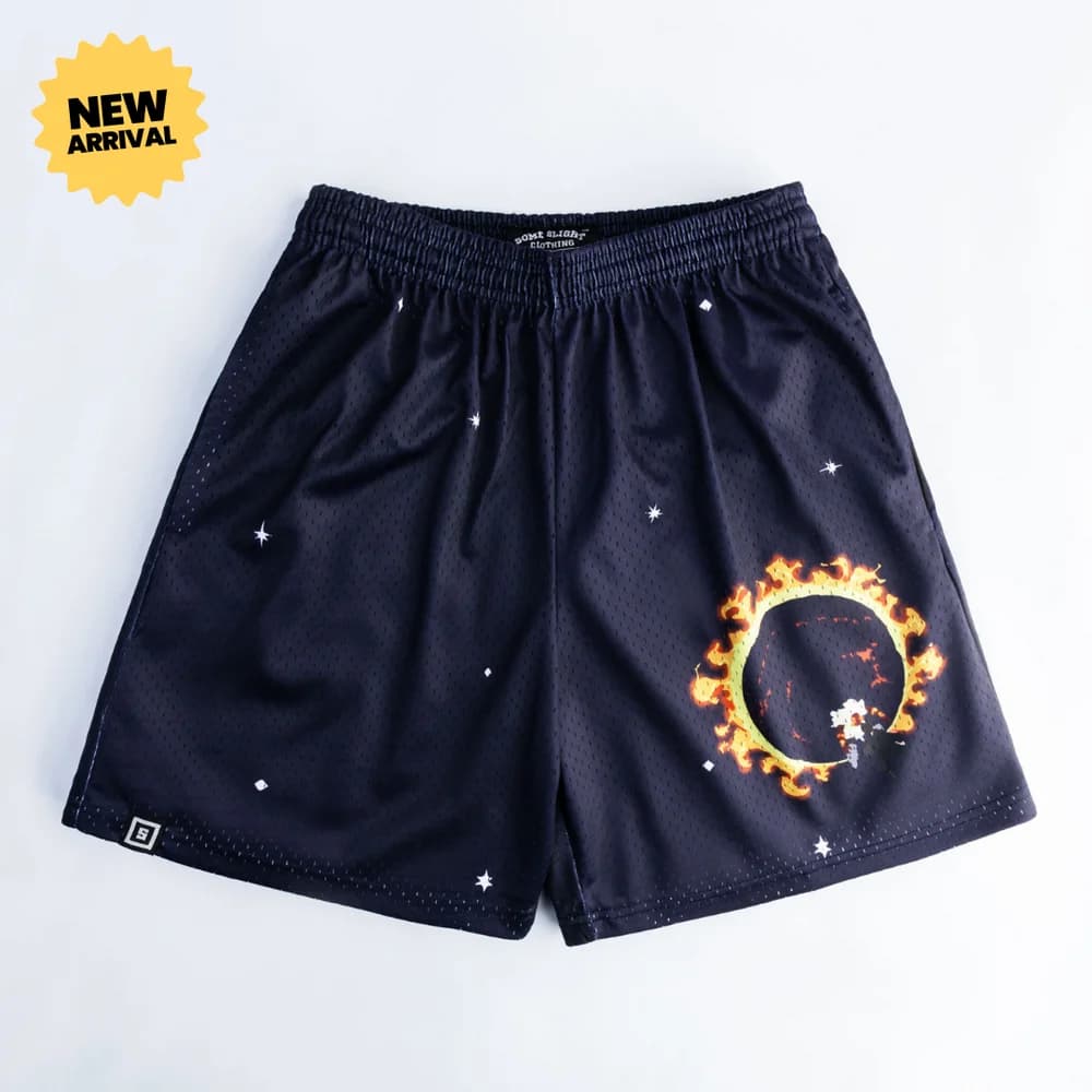 Pantaloncini One Piece Portgas D. Ace Fire Fist Starry Mesh per uomo e donna, pantaloncini sportivi casual da palestra, ad asciugatura rapida, traspiranti, estivi