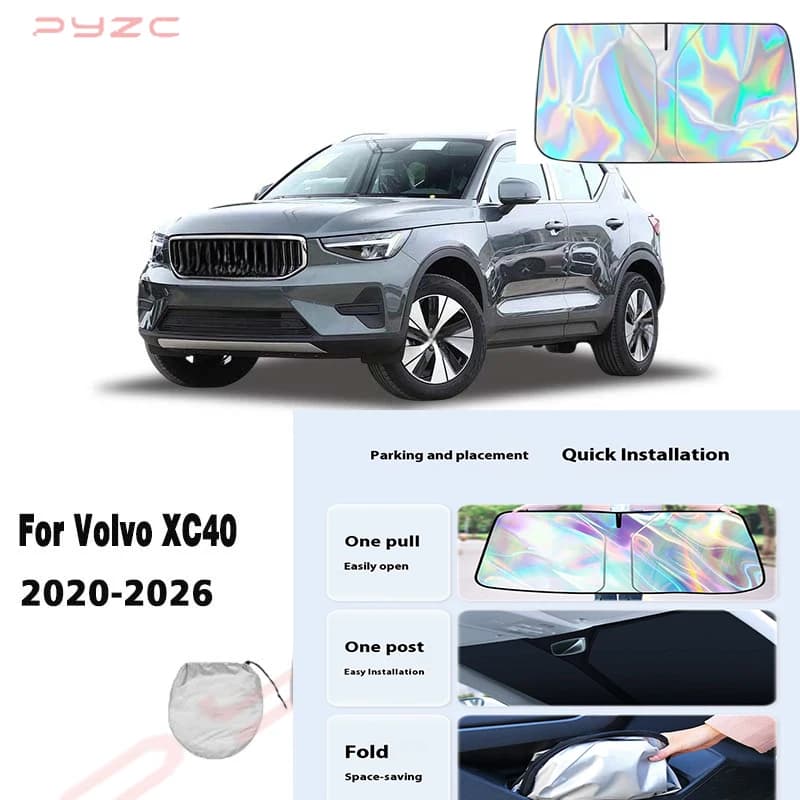 For Volvo XC40 2020-2026 Car Windshield Sunshade Cover Front Window Sun Shade Visor Auto Interior UV Protection