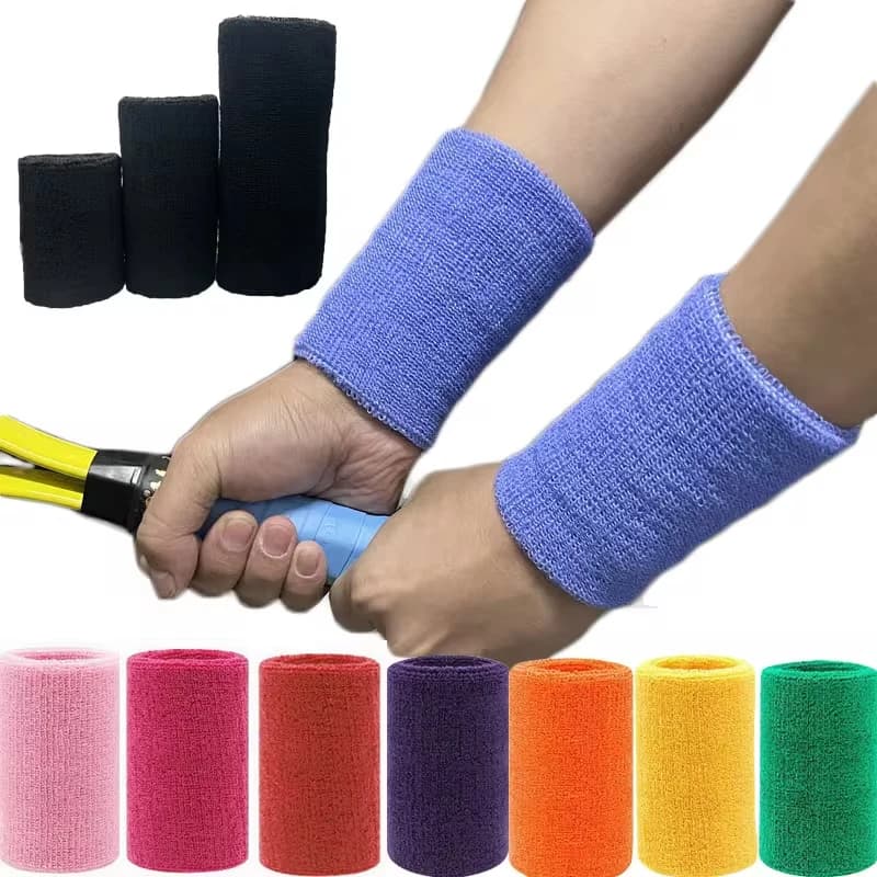 2 Pezzi Fasce da Polso Assorbenti per Tennis, Sport, Pallavolo, Palestra, Supporto per Polso, Fascia Assorbente, Braccialetto Protettivo 8/11/15 cm