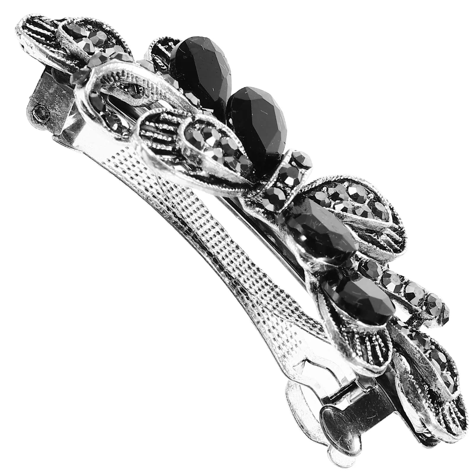 Fermaglio per Capelli con Strass, Lussuoso Fermaglio Metallico Scintillante, Decorativo per Donne, Matrimoni e Spose