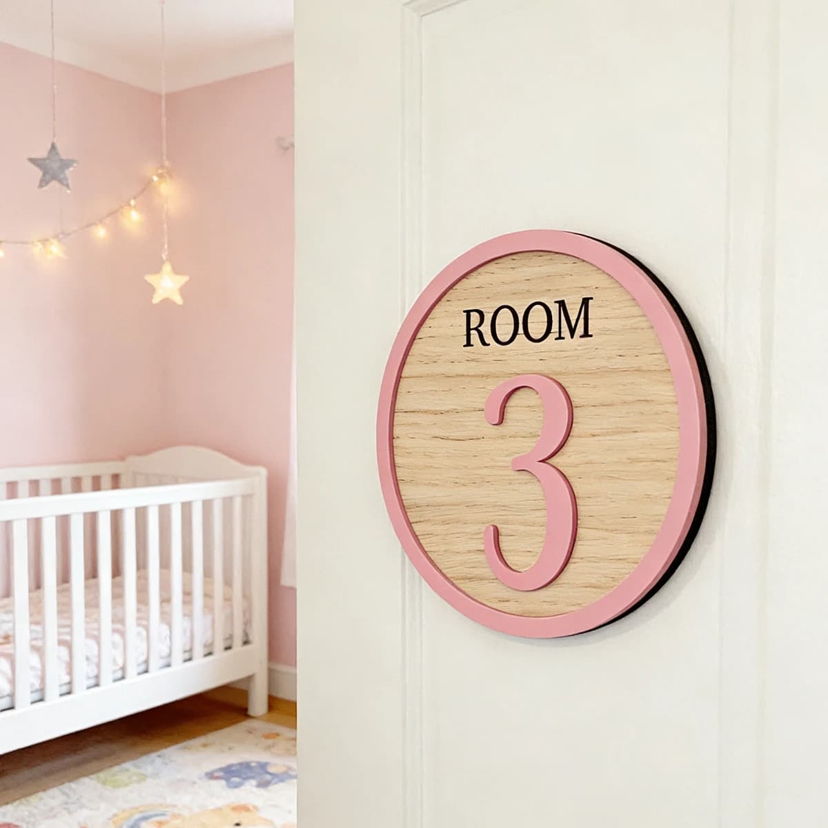 Targa in Legno e Acrilico Personalizzata con Numero di Stanza, Decorazione per Porta di Casa, Scuola, Parete, Regalo Fai-da-Te per Nascita, Compleanno, Matrimonio, Laurea