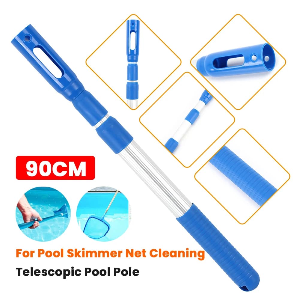 Aluminum Telescopic Swimming Pool Pole Adjustable Life Bar Pool Pole for Skimmer Net Brushes Pool Cleaning Tool