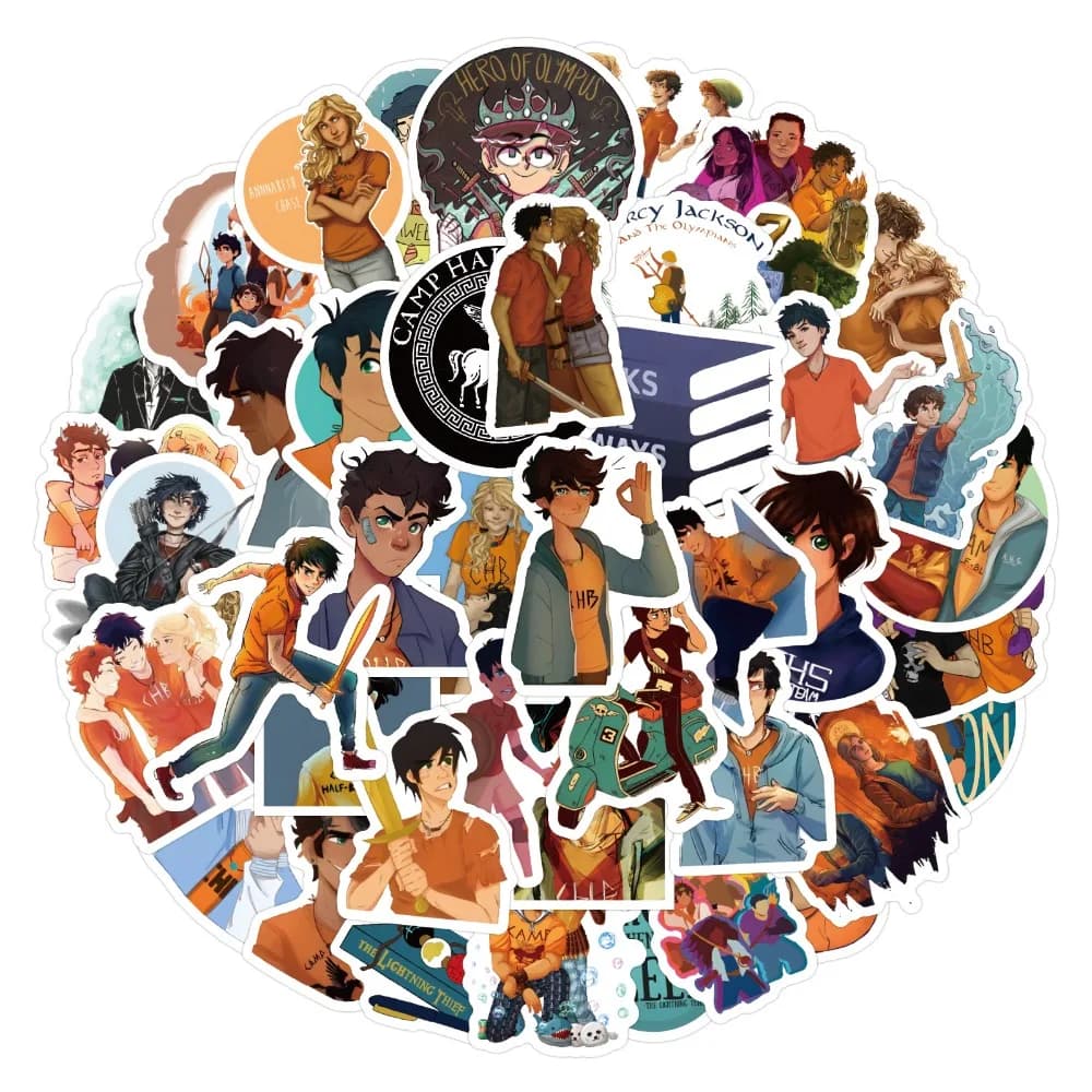 10/60 pezzi Cartoon Percy Jackson adesivi Graffiti decalcomanie album fai da te telefono portatile bottiglia d'acqua adesivo impermeabile per bambini s