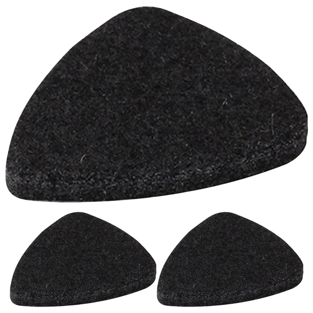 3Pcs Wool Felt Guitar Picks Professional Compact Guitar Plectrums Lightweight Portable Practice Accessory for Guitarists