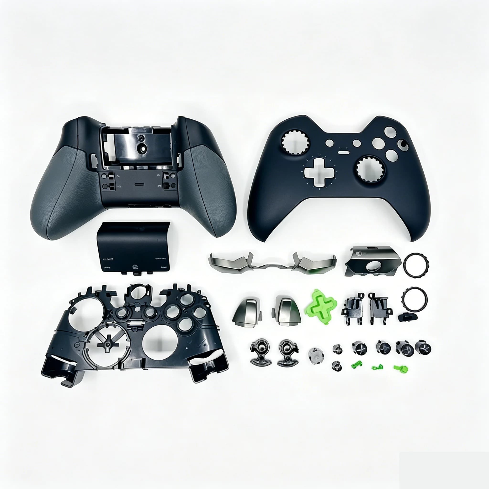 Parti di Ricambio per Gamepad Xbox One Elite: Scocca Anteriore e Posteriore, Pulsanti LB RB, Impugnature Gommate, Grilletti LT RT