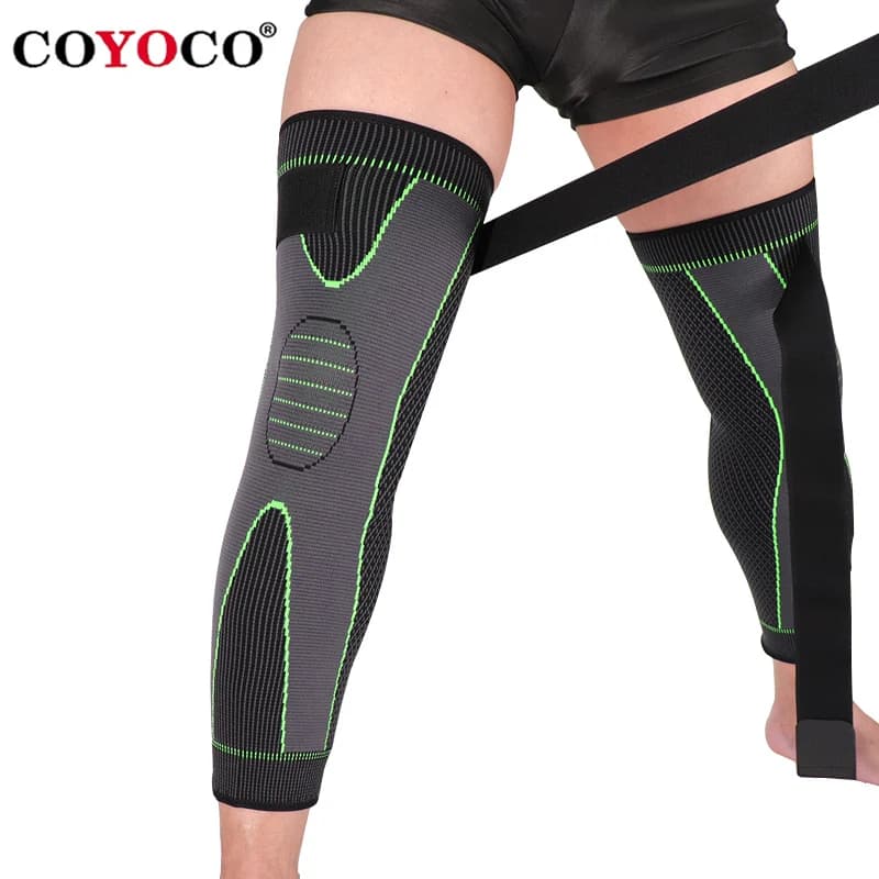 COYOCO Sport Maniche a compressione per gambe complete Ginocchiere Protezione di supporto per sollevamento pesi Artrite Sollievo dal dolore articolare