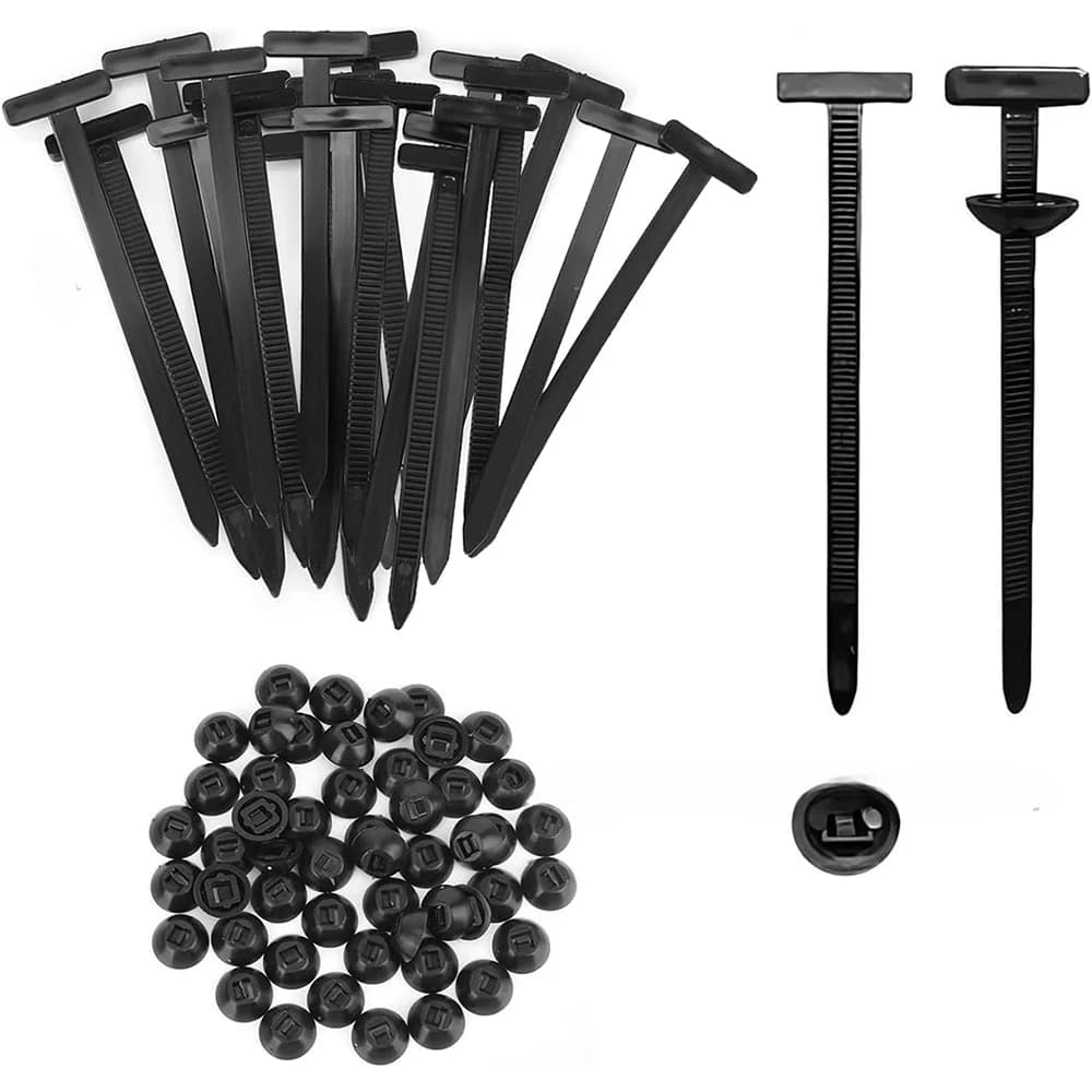 Universal Car Nylon Cable Tie Buckles Heavy Duty Self-Locking Zip Ties Holder with Pin Button Fasteners Car UV Resistant Ties