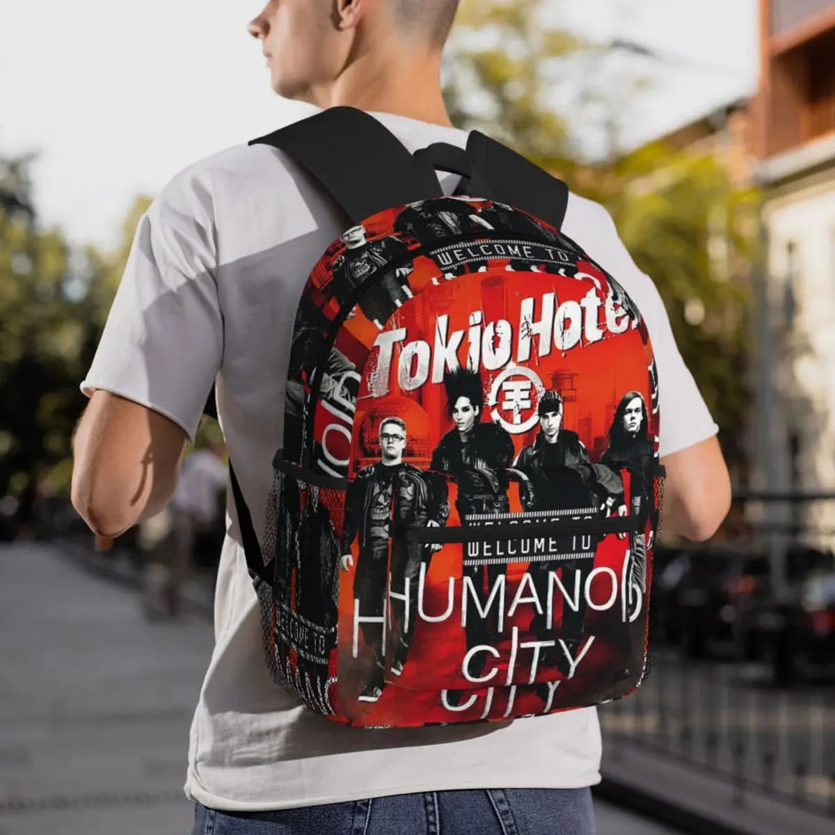 Tokio Hotel Zaino per studenti Borsa da scuola Zaino da viaggio per escursionismo per uomo Donna Borse a tracolla per libri alla moda