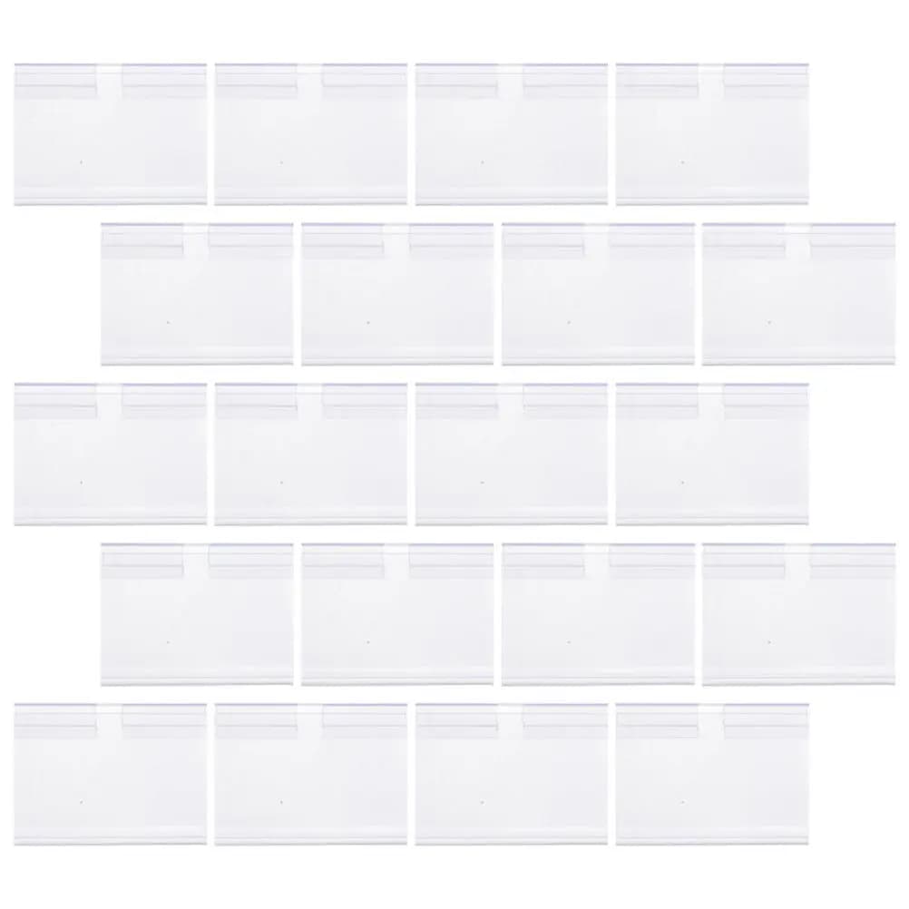 80 Pezzi Portaetichette in PVC Resistente, Clip per Scaffali per Negozi, Supermercati, Espositori e Supporti per Etichette
