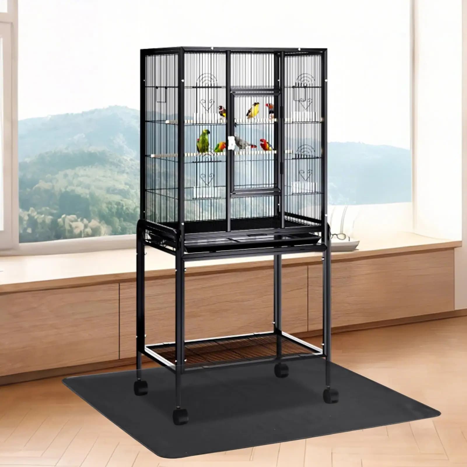 Tappetino per casse per cani Grande antiscivolo Forniture per animali domestici Cuscinetti per gabbie per uccelli resistenti allo sporco per cucciole Custodia per casse Rettile per interni Gatto per cani
