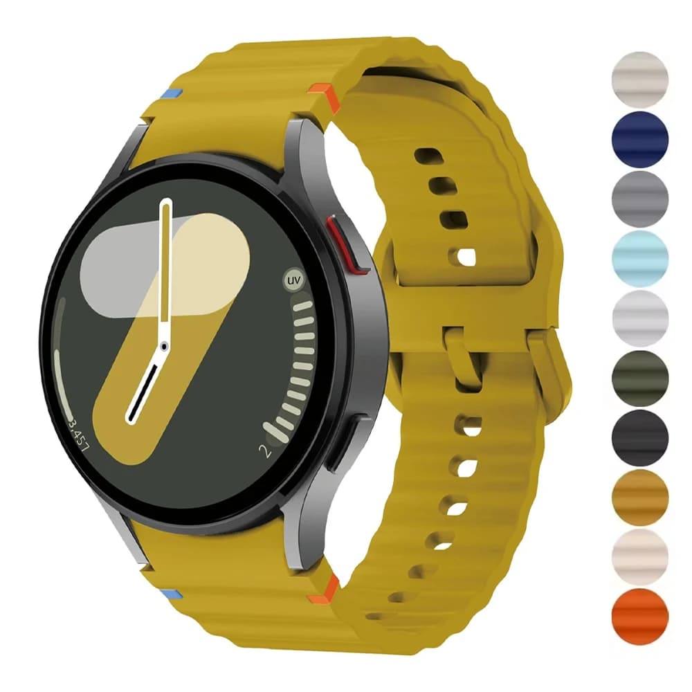 Cinturino No Gaps per Samsung Galaxy watch 7/FE/4/5/6 classic/5 Pro 40 44mm cinturino correa Cintura sportiva in silicone Galaxy watch 7 cinturini