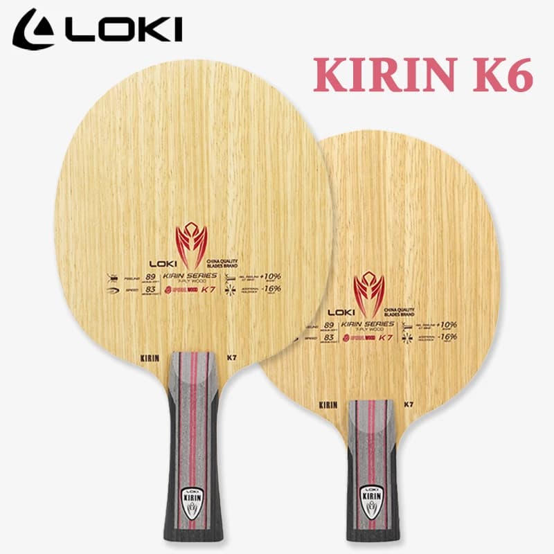 Racchetta da Ping Pong LOKI Serie KIRIN K7, 7 Strati in Legno Puro, per Giocatori di Tutti i Livelli, Attacco Veloce OFF+