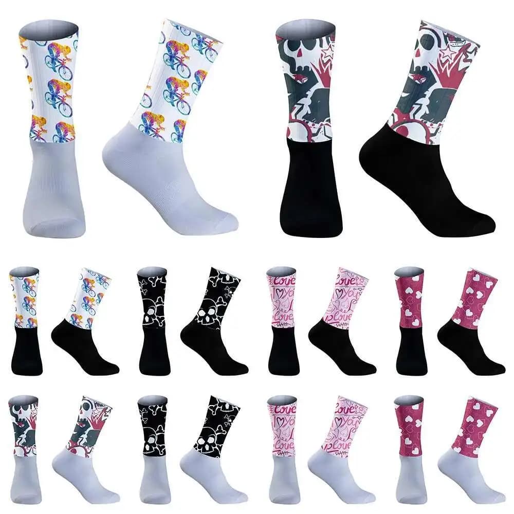 2026 New Summer Anti Slip Seamless Breathable Cycling Socks Aero Bike Wearproof Road Socks