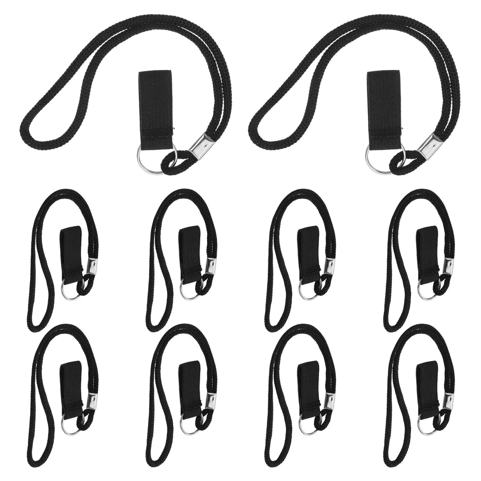 10Pcs Trekking Pole Attachments Anti-Loss Flat Wrist Strap Soft Hand Braided Elastic for Hiking Poles Walking Sticks