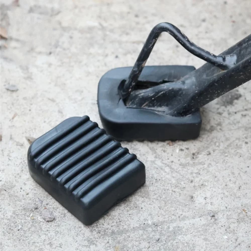 1Pc Black Motorcycle Footrest Soft Rubber Pad Scooter Footrest Base Plate Anti-slip Base Motorcycle Base Bracket Extension Foot