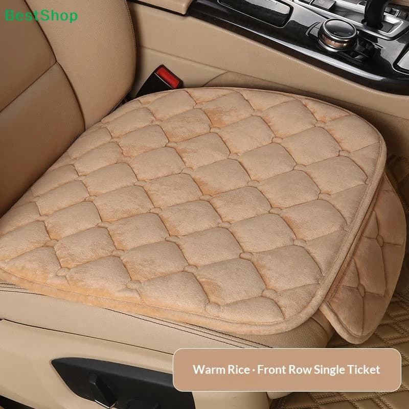 ❄ Cuscino per Sedile Auto in Velluto, Coprisedile Posteriore Antiscivolo per l'Inverno, Accessorio Universale per Interni Auto