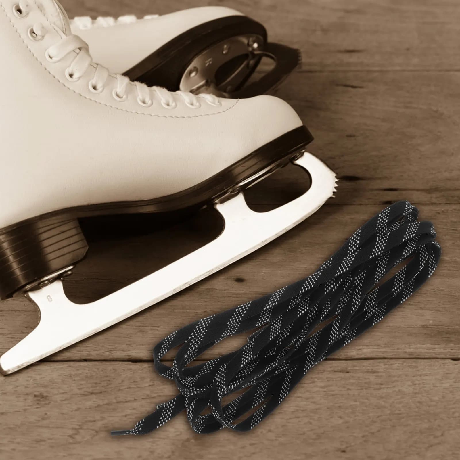 1 Paio di Lacci per Pattini da Ghiaccio, Eleganti Lacci in Poliestere per Pattini e Scarpe Sportive, Decorativi e di Qualità Superiore