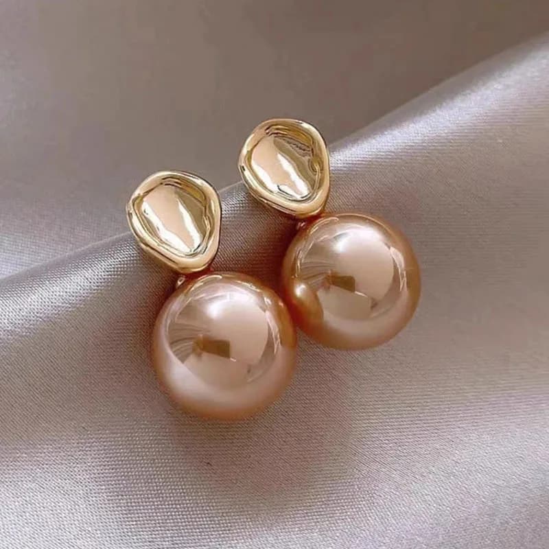 Nuovi Orecchini Pendenti Minimalisti Francesi con Perle Grigie Imitate, Gioielli alla Moda 2024, Accessori per Uso Quotidiano e Feste per Ragazze e Donne