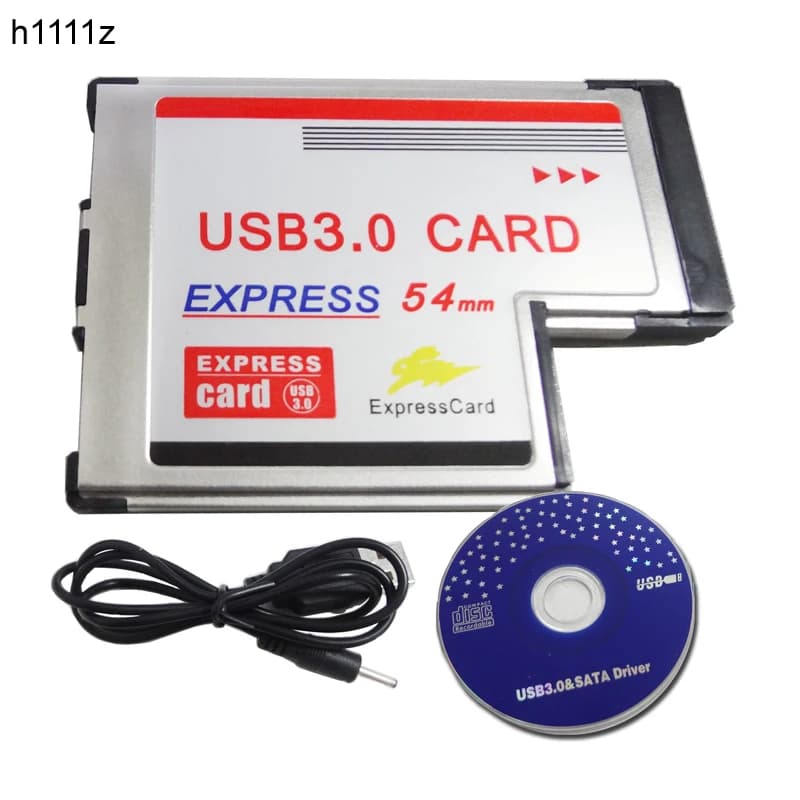Dual 2 Porte USB 3.0 ExpressCard Adapter 5 Gbps USB HUB ExpressCard 54 millimetri Slot Express Card PCMCIA Convertitore Per taccuino del computer portatile del PC