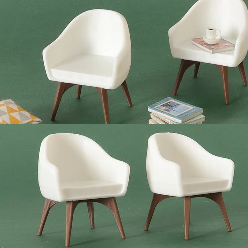 Casa delle bambole Micro scena Costruzione di oggetti di scena 1/12 Mini poltrona per casa delle bambole Modello Decorazione di mobili per soggiorno casa delle bambole