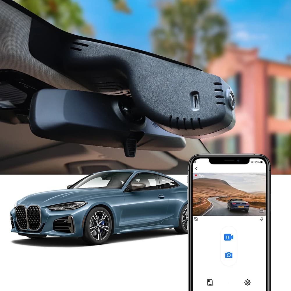 Fitcamx 4K Dash Cam per BMW Serie 4 M4 M440i G22 G23 G26 G82 G83 2020-2024, DVR per auto per serie 8 G14-G16 e M8 F91-F93 2019-2025