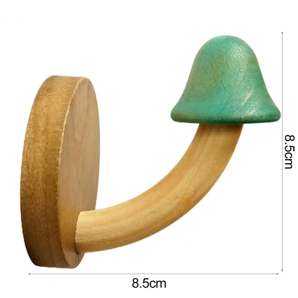 Gancio da parete a fungo in legno da 8,5 cm, chiavi multifunzionali, borsa, asciugamano, vestiti, ombrello, porta posteriore, appendiabiti, bagno, cucina, forniture