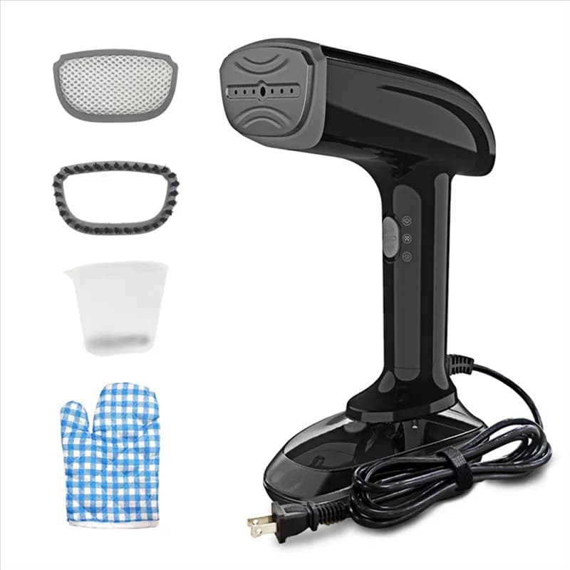 A93Z Dispositivo per la rimozione delle rughe, vaporiera per vestiti, vaporiera portatile per tessuti con piastra riscaldante e ugello vapore per stiratura