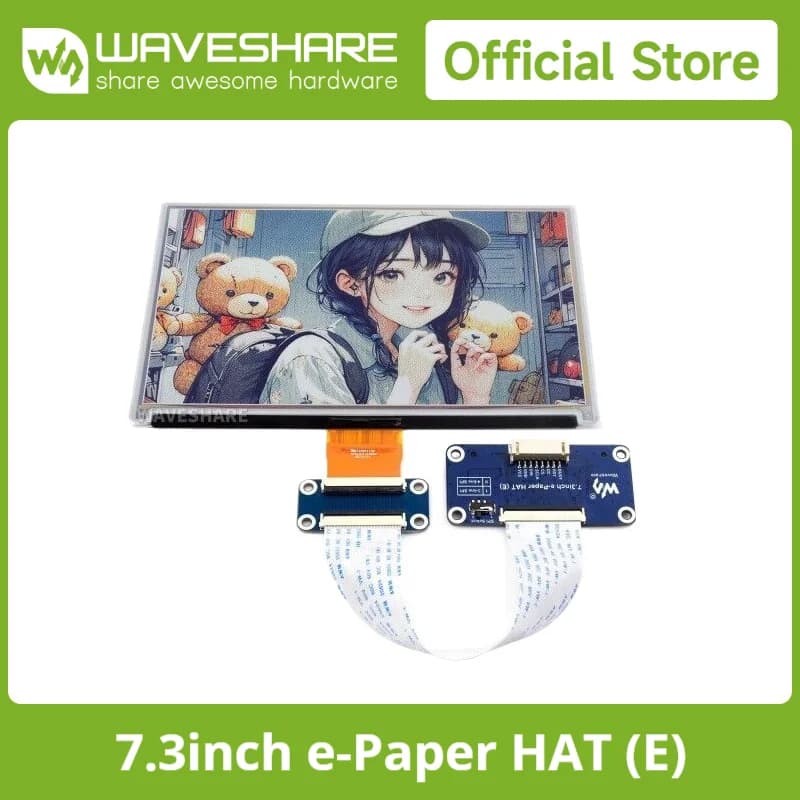 Waveshare 7.3inch 6-Color E-Paper Display, E-Ink Display, Low Power, 800×480, for Raspberry Pi/Jetson Nano/Arduino/STM32