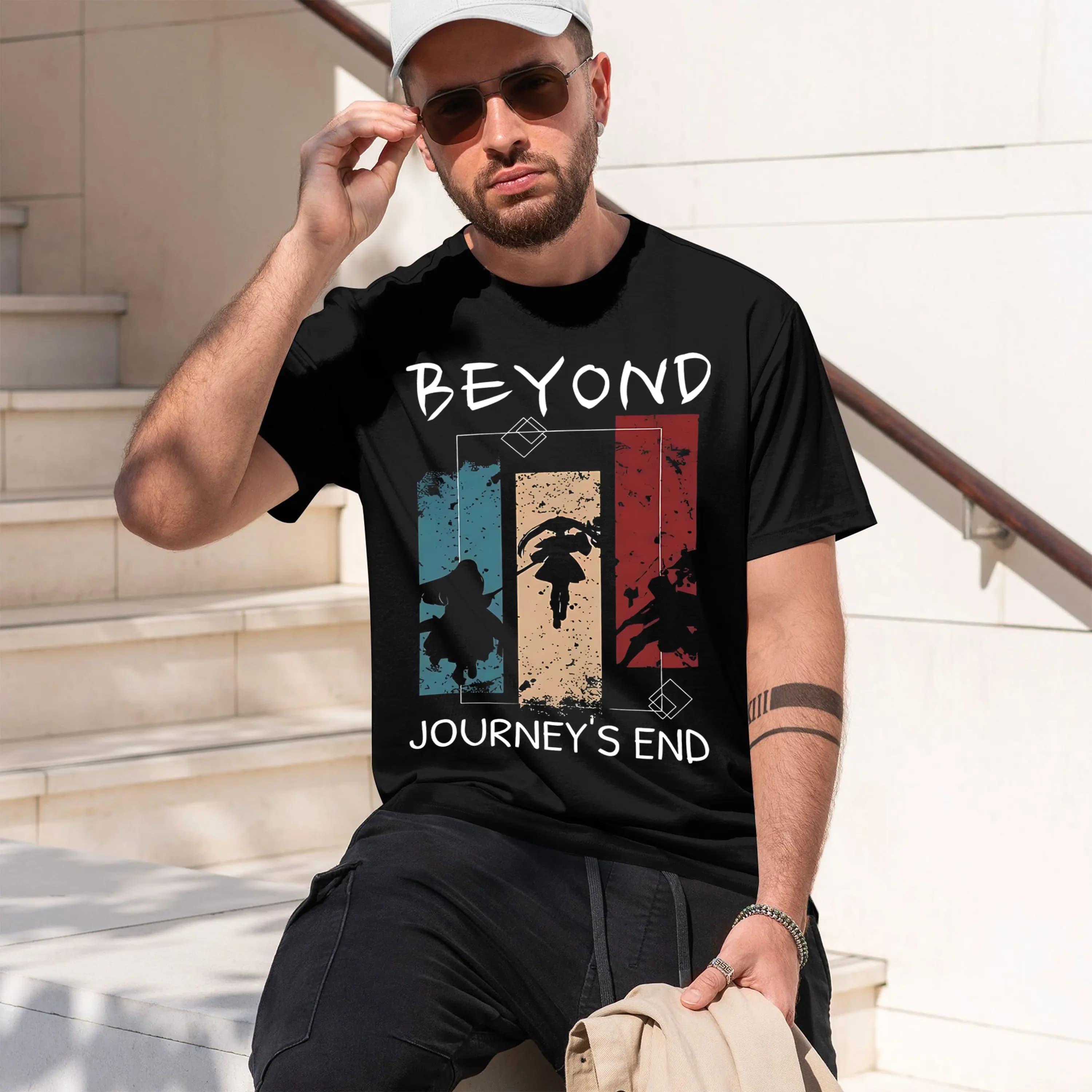 Maglietta girocollo da uomo a maniche corte, modello classico 2026, con personaggi dell'anime Frieren At The Funeral, Fern mer Novelty Crewneck Tee