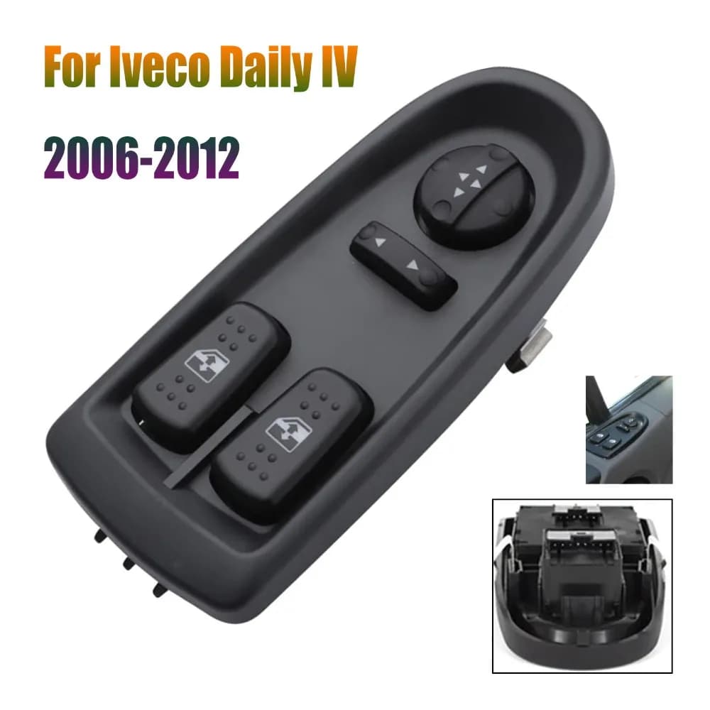 Per Iveco Daily IV 2006 - 2012 Nuovo Anteriore Sinistro Finestra di Energia Elettrica Interruttore Sollevatore di Vetro Pulsante Regolatore di Controllo Accessori Auto