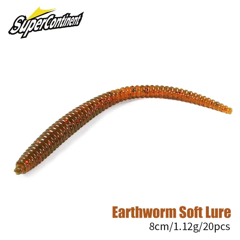 Supercontinent A Slow SinkingTrout Worm Soft Baits Artificial Fishing Lures Sea Worms Earthworm Fishing Soft Lures Wobblers