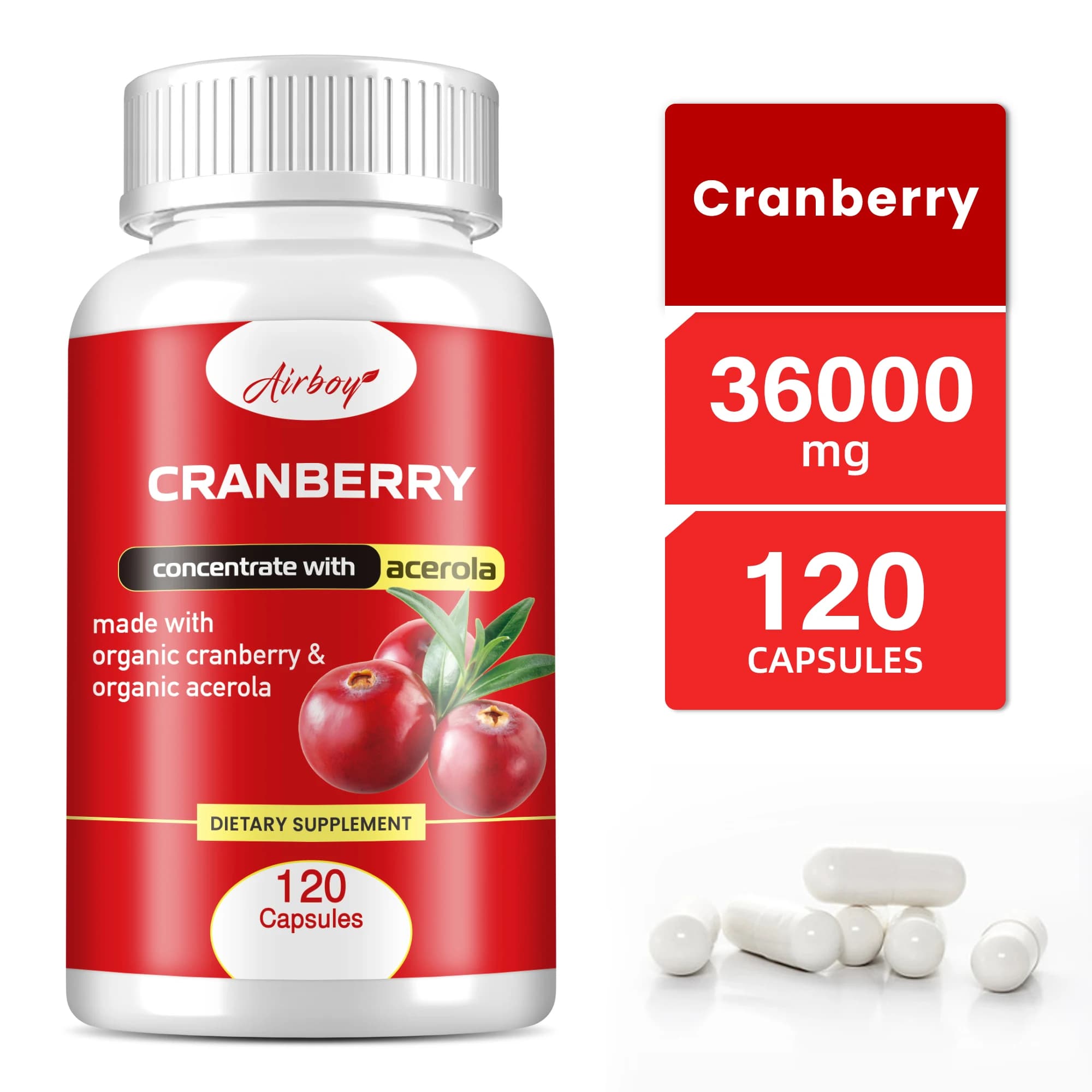 Red-clean blueberry capsules of the urinary tract, bladder health, antioxidant