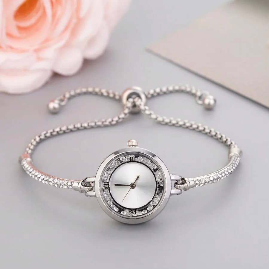 2023 New Women Watch Girls Fashionable Casual Quartz Watch With Beaded Strap, Birthday Gift For Women As A Gift For Students Ret