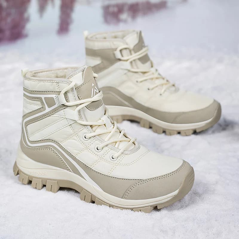 Scarpe da trekking da donna invernali antiscivolo per esterni Scarpe da trekking alte da donna Scarpe da montagna Stivali da neve caldi in peluche Dropshipping