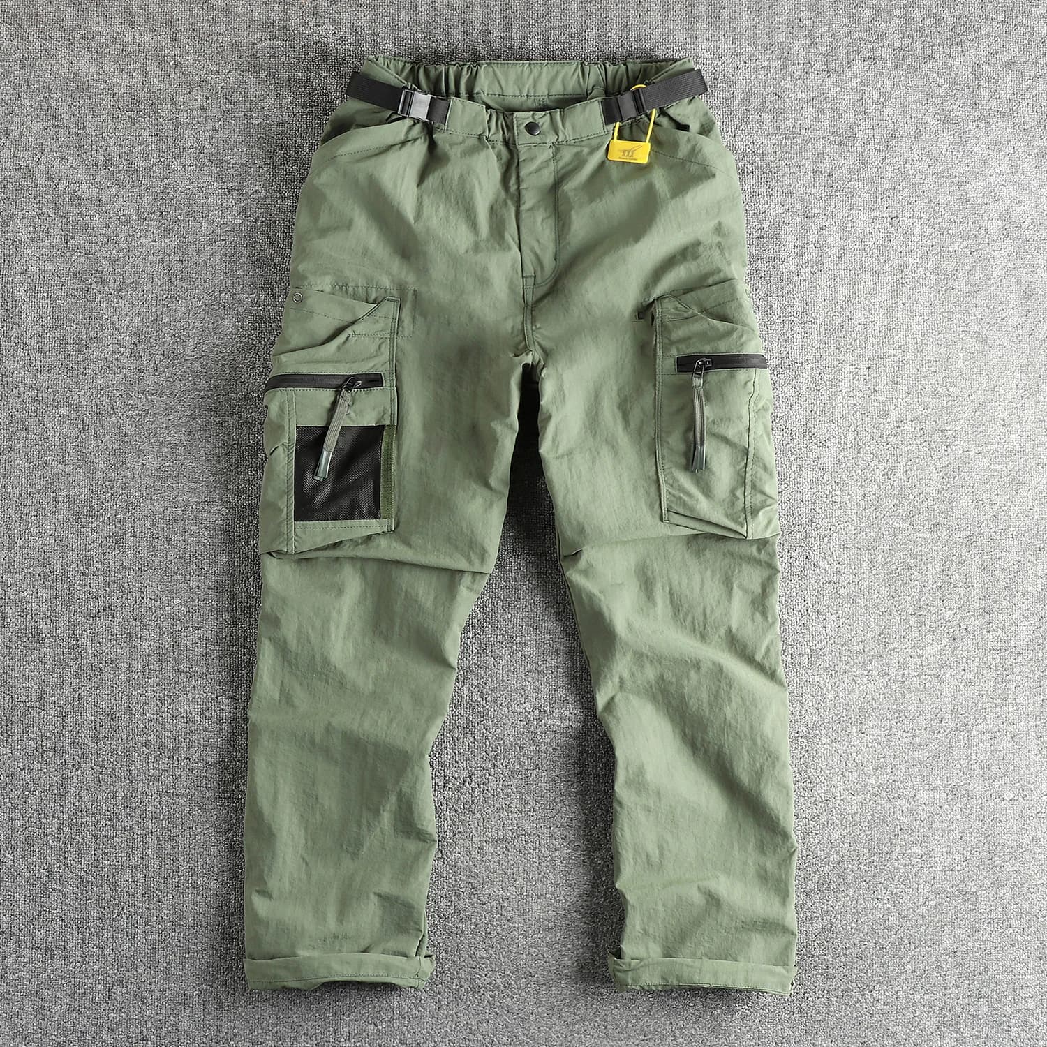 2025 Nuovo giapponese allentato dritto paracadutista all'aperto pantaloni d'assalto tasca funzionale da uomo pantaloni casual con cintura per Cityboy