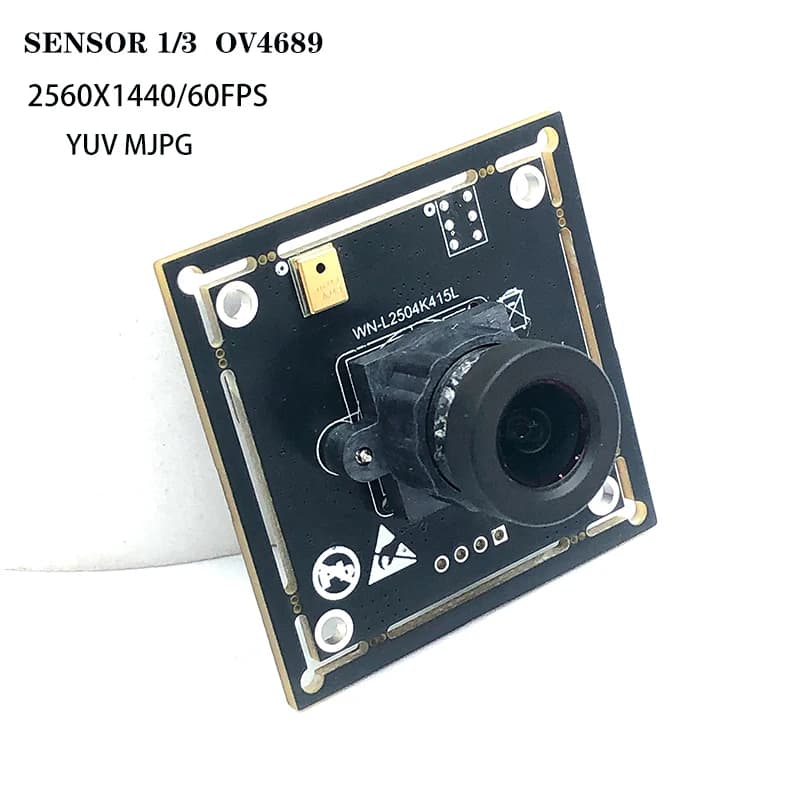 USB camera module HD 2K 4MP 2560X1440 60FPS Sensor OV4689 FF 90 ° Plug-and-play without driver Used for video shooting