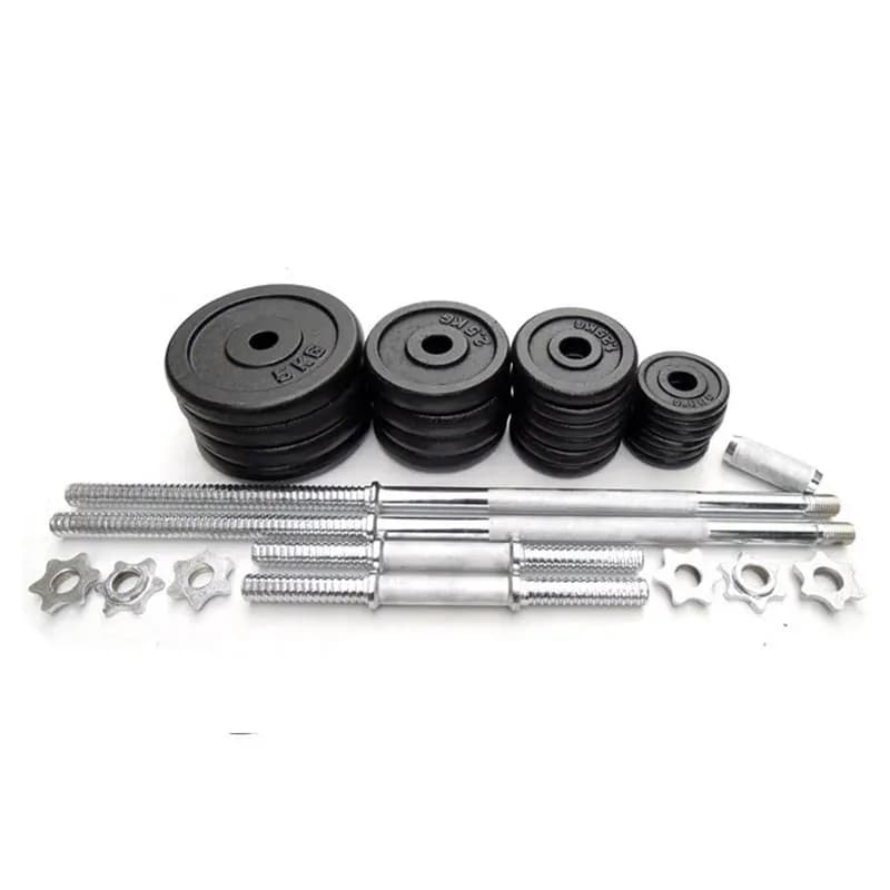 Adjustable 50Kg Weights Dumbbells for Men Black Paint Barbell 50Kg Dumbbell Set
