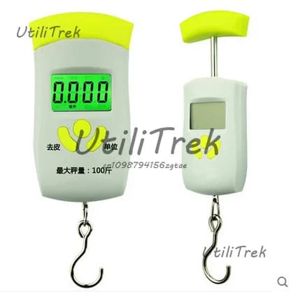 Bilancia portatile per bagagli a mano vecchio stile 50KG / 10G bilancia da pesca portatile, bilancia elettronica