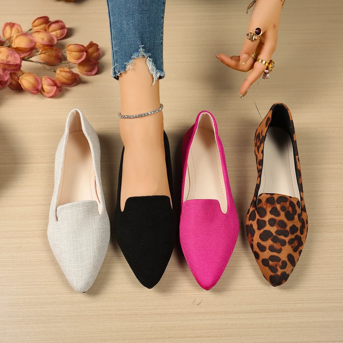 2025 Women's Vulcanized Shoes Solid Color Loafers Shallow Mouth Female Low Heels Lightweight Women Single Shoes Zapatos Mujer