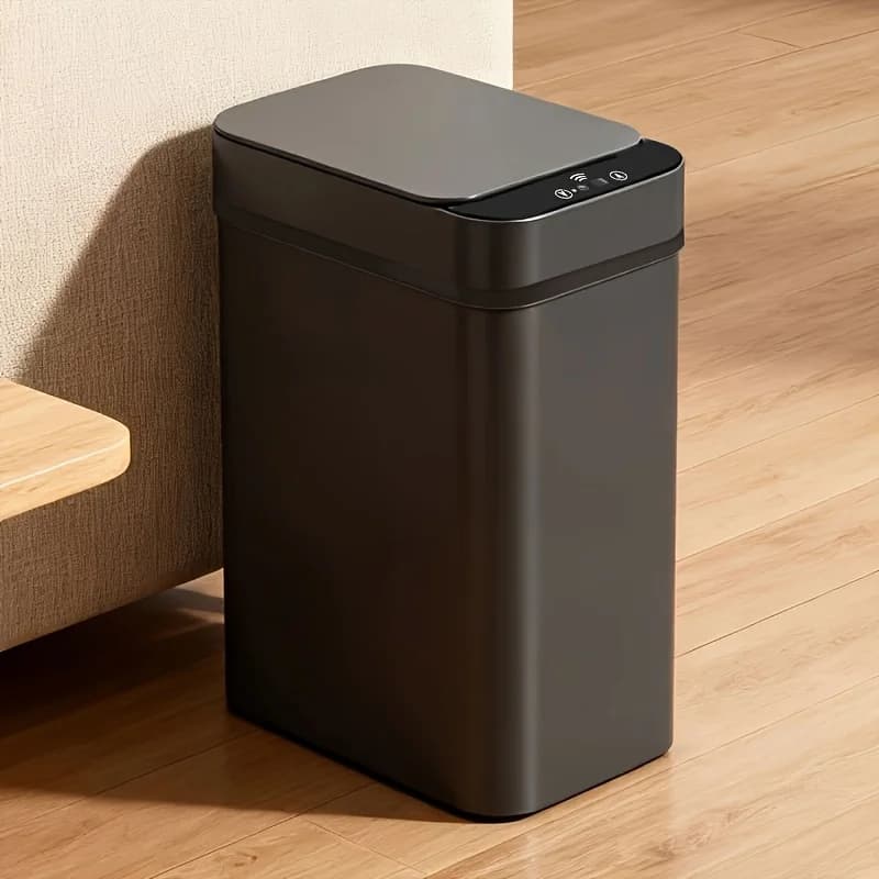 Black Piece Set Bathroom Motion Sensor Smart Trash Can, 2.94 Gallon Smart Waste Bin,Motion Sensor, Touchless Trash Can with Lid