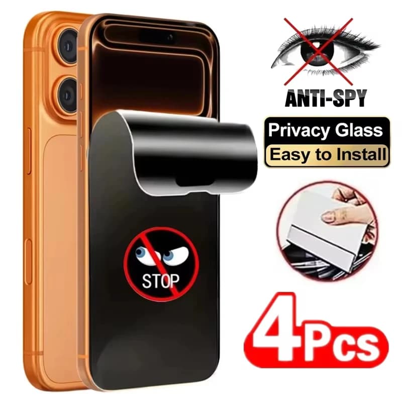 1-4PCS Privacy Idrogel Pellicola Per iPhone 17 13 11 16 Pro Max 15 14 12 XR Xs X 17promax Protezione Dello Schermo Pellicola Morbida