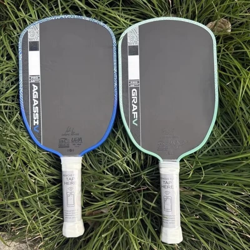 Nuovo Modello di Racchetta da Pickleball Agassi e Graf Pro V 16mm con Superficie in Fibra di Carbonio per Maggiore Spin e Controllo, Adatta per Giocatori di Tennis