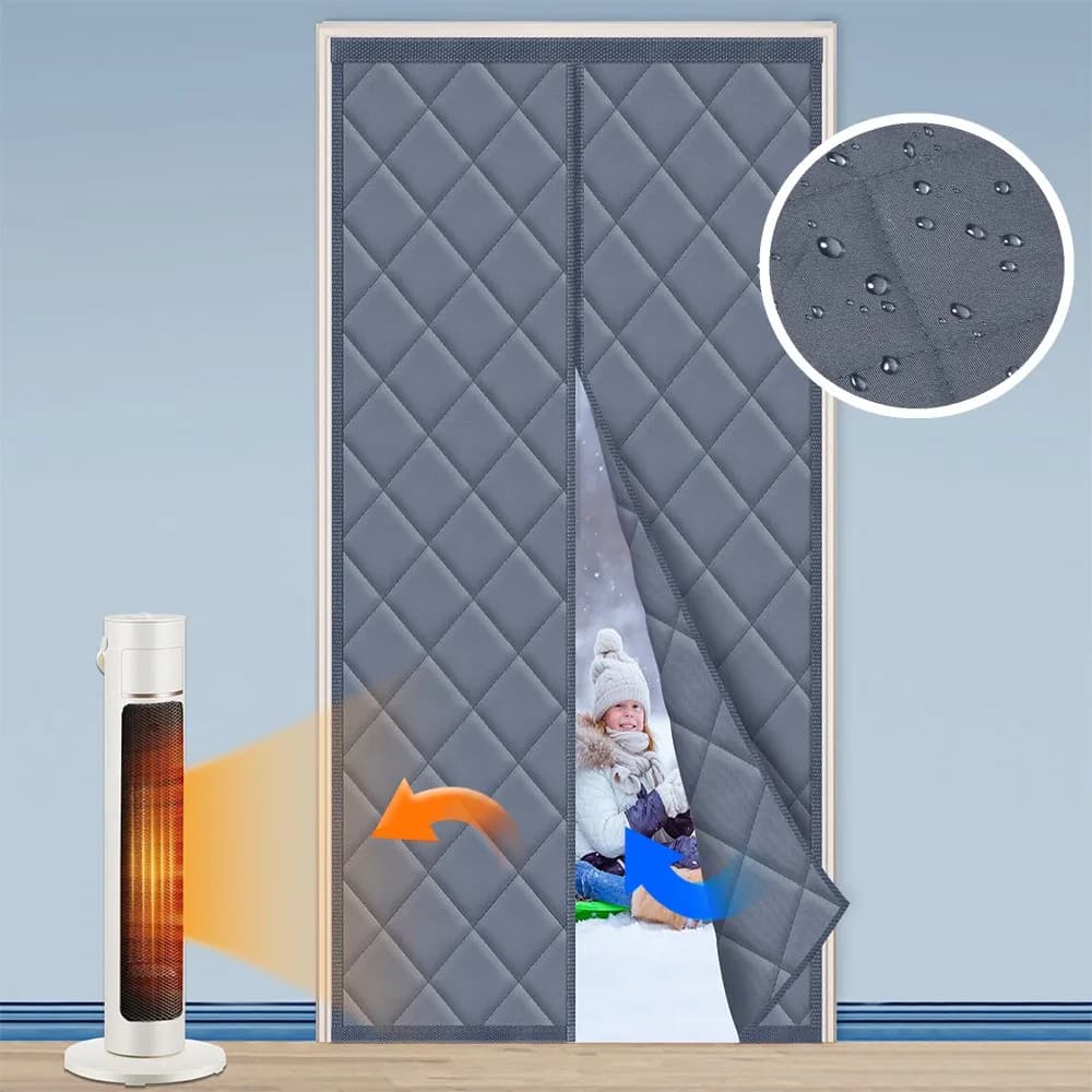 Tenda per porta con isolamento termico magnetico Tenda per porta impermeabile che mantiene il caldo Oxford chiusa dai magneti Schermi per porte adatti ai animali domestici