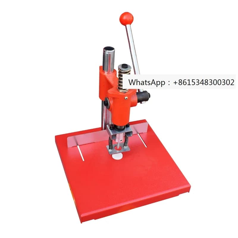 Leather and Fabric Clothing Punching Machine, Manual Punching Machine, Single Hole Plastic Bag, Food Bag Drilling Machine